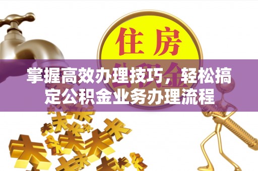 平乐掌握高效办理技巧，轻松搞定公积金业务办理流程